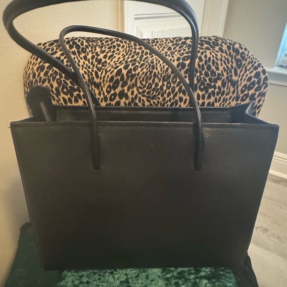 kate spade Black Logo Leather Tote - Picture 5 of 6
